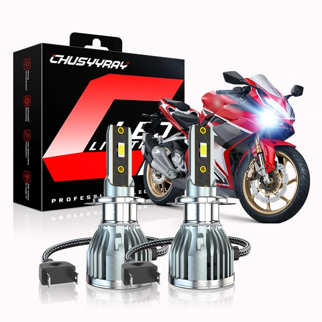 For Honda CBR1000RR 2004-2016 CBR600RR 2003-2017 LED Headlight 6000K White Bulbs