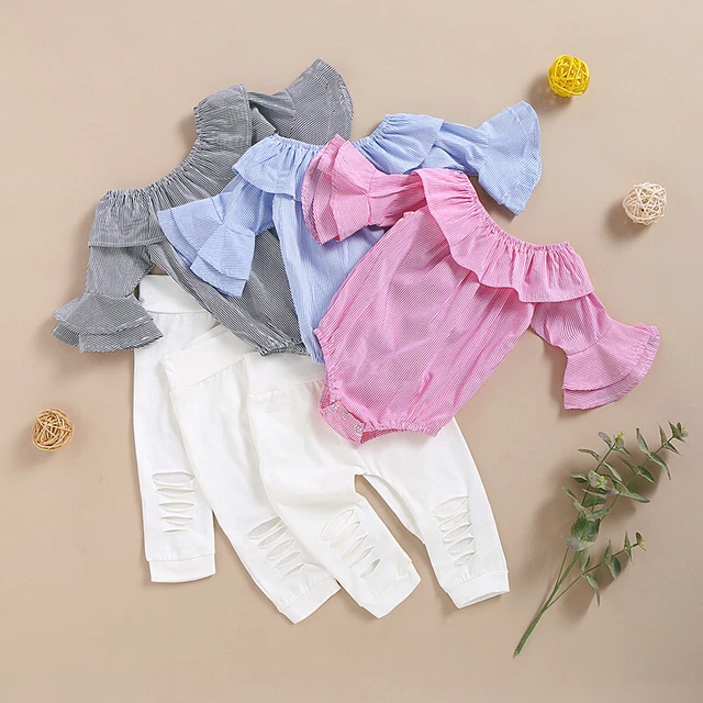 Abiti a maniche lunghe neonate per bambine neonate top arricciacapelli + leggings pantaloni abiti
