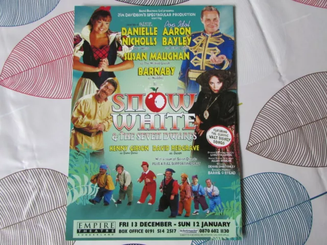 Danielle Nicholls Snow White & Seven Dwarfs 2002 Empire Theatre Sunderland Flyer