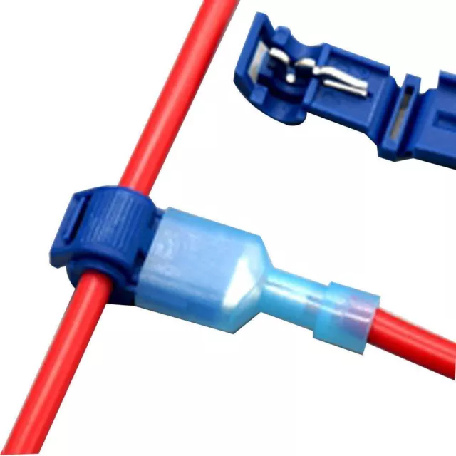 50 Paare Blaue Elektrische Kabelstecker Schnellverbinder Drahtklemmen Crimp