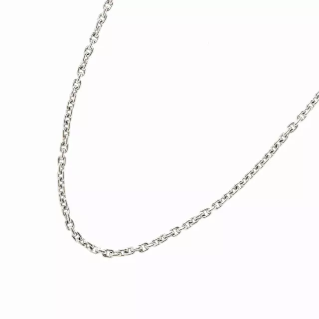 LOUIS VUITTON Bracelet Chain ion Square LV Logo 750(18K) White Gold #S