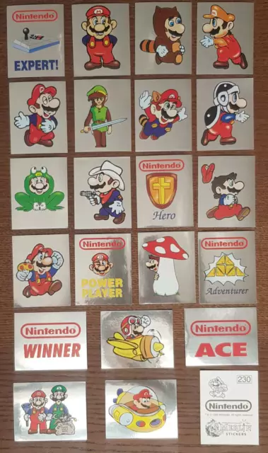 1992 NINTENDO Super Mario Merlin Italy complete set 276 stickers + 5 packs gift 3