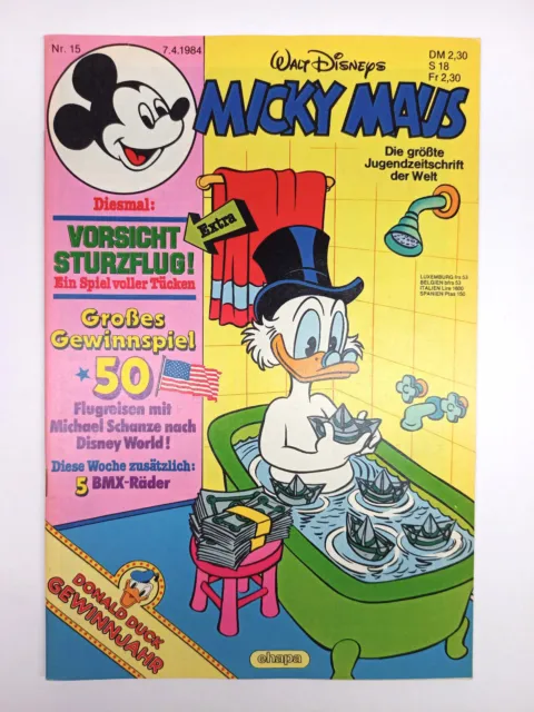 Micky Maus Heft Nr. 15 | 1984 | Top Zustand | komplett mit Beilage