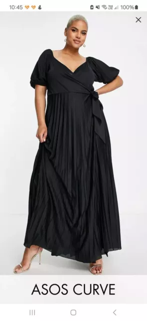 Womens Plus Maxi Dress By ASOS Design CURVE .Size 18.BNWT