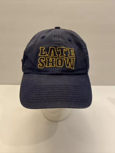 VINTAGE DAVID LETTERMAN LATE SHOW Hat/ BlueAdjustable - Worldwide Pants Nice !!