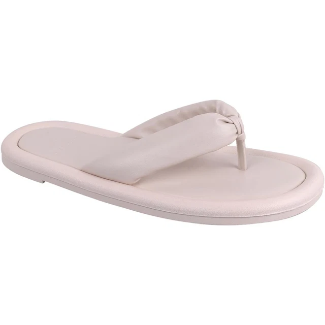 H Halston Womens Citizen Vegan Leather Thong Flat Sandals Shoes BHFO 9207