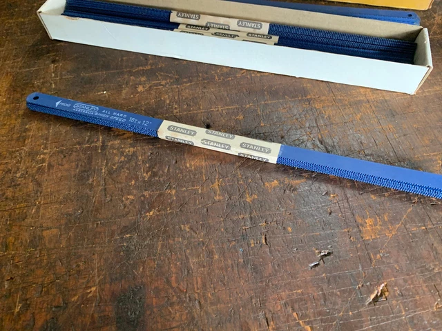 Vintage Stanley Hacksaw Blades, 10 Pack High Speed 18T x 12" Australian Made NOS