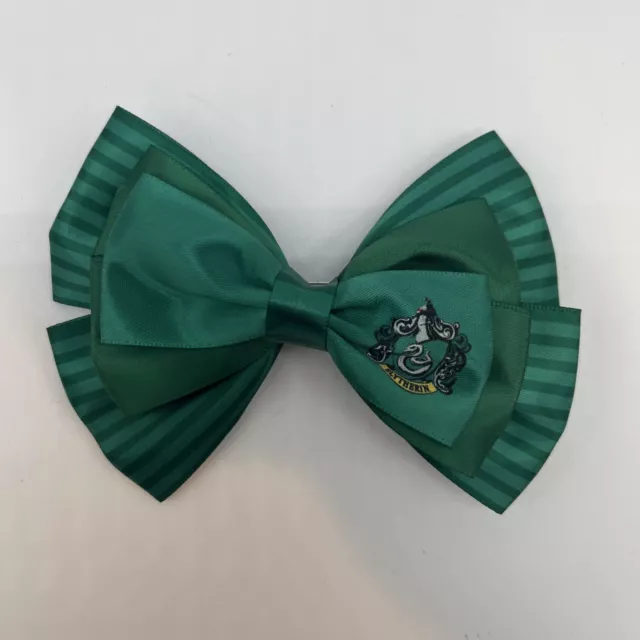 Harry Potter Hair Bow Clip Green Slytherin Snake Hogwarts Wizard Costume Cosplay