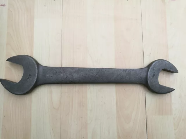 LARGE WILLIAMS  SPANNER MARKED FORGED IN USA  1-5/8 & 1-7/16 Vintage Old Tool