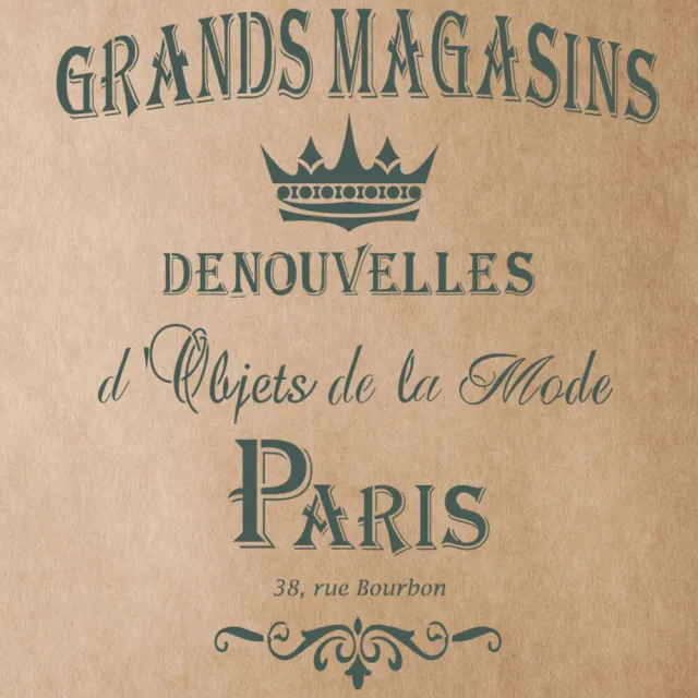 Grands Magasins Stencil for Painting Signs Crafting DIY Wall decor