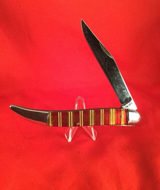 VINTAGE REMINGTON CANDY stripe toothpick pocket knife 1930s