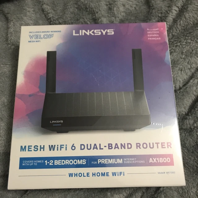 New Linksys MR7350 Dual-Band Mesh WiFi 6 Router - Compatible: AX1800+Velop+Alexa