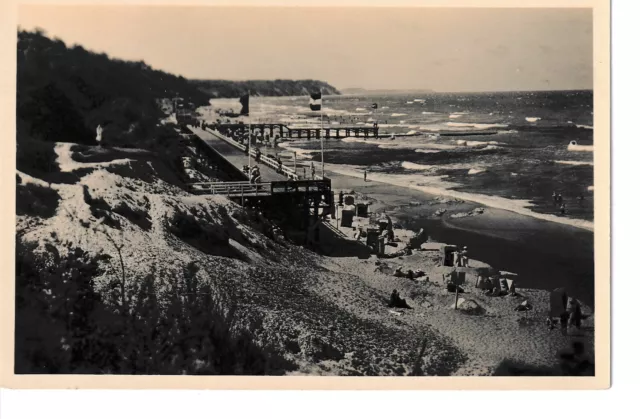 Ostseebad RAUSCHEN  Swetlogorsk: Strand Foto-AK; 1937 (403)