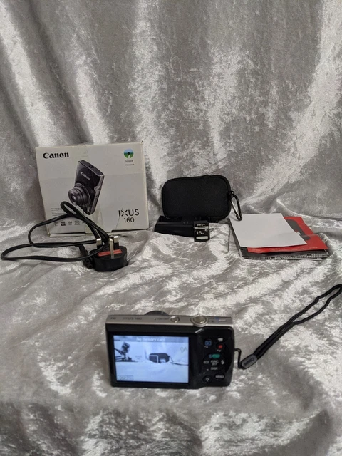 Canon Ixus 160 Camera With Case And Charger Tested And Working With 16GB SD