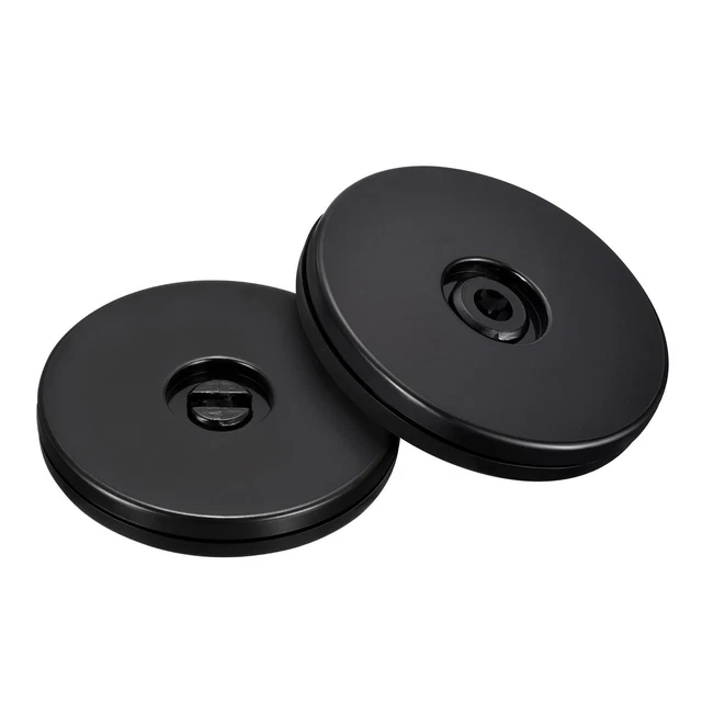 3" Giratorio Soporte con Acero Bolas Rodamientos Lazy Susan Base, Negro 2pzs