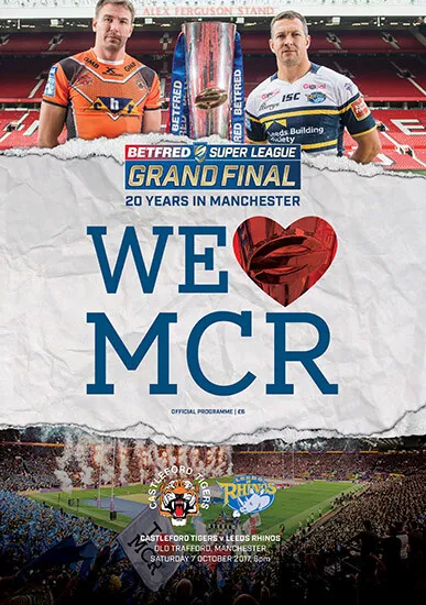 RUGBY LEAGUE SUPER LEAGUE CUP FINAL 2017 CASTLEFORD v LEEDS MINT PROGRAMME