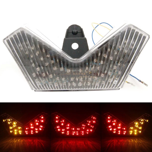 Integrated LED TailLight Turn Signals for Kawasaki ZX14/R/ZZR1400 06-07 Clear