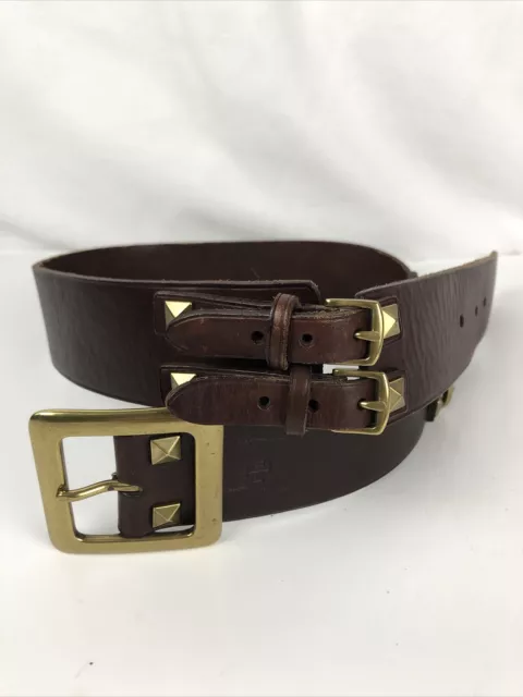 Vintage Lauren Ralph Lauren Studded Multi Buckle Women’s Belt Size M