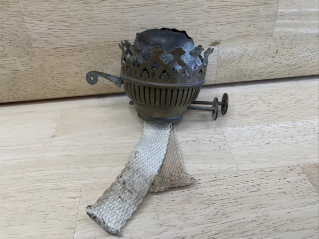 Antique Brass Duplex Kerosene Oil Lamp Burner DOUBLE WICK