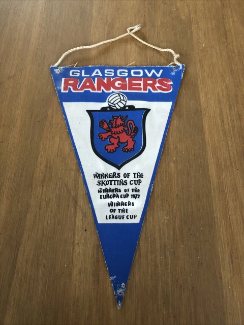 Fanion Vintage Glasgow Rangers – Pennant Drapeau Banderine Football écossais
