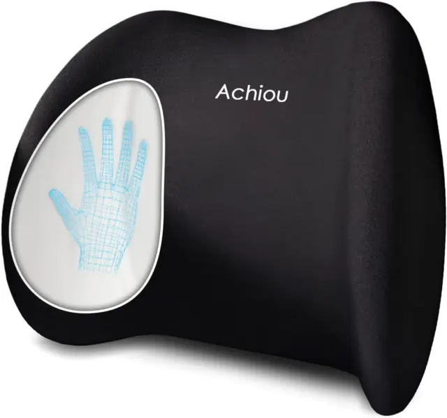 Achiou Lumbar Support Pillow for Office Chair Car Seat Orthopedic Chair, Memory