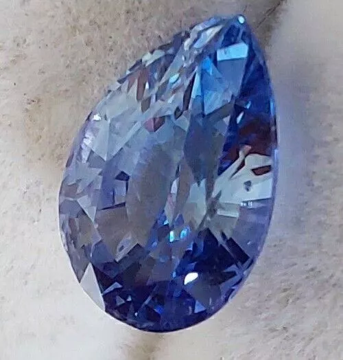 1.6ct FINE Ceylon Blue Sapphire Pear Cut Loose Gem 8.5x6.5mm VS Sri Lankan