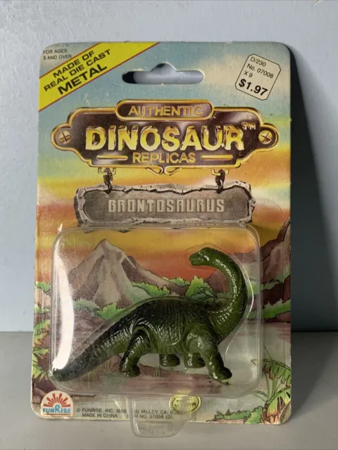 Funrise Metal Dinosaur Figurine Brontosaurus Rare SRG Alva Die Cast Vtg 1988