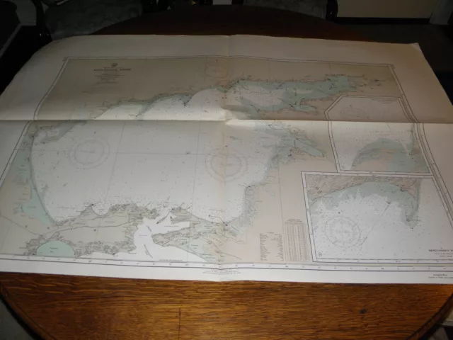 Antique Vintage US Navy Nautical Chart , BLACK SEA-U.S.S.R AZOVSKOYE MORE