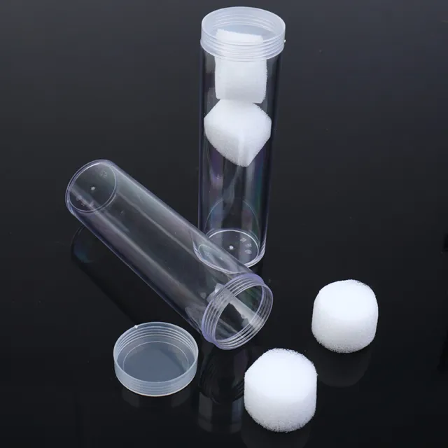 2 Pcs 25mm Round Clear Plastic Coin Fits Quarter Dollar Storage Tubes Screw  X❤A