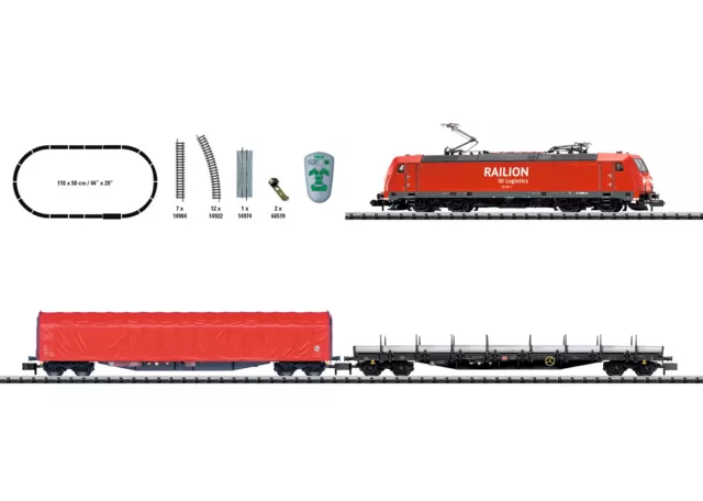 N Scale Wagons - T11145 - "Freight Train" Digital Starter Set with a Class 185.2
