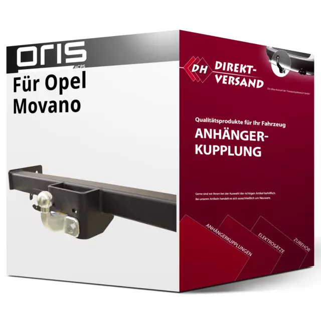 Anhängerkupplung starr für Opel Movano 04.2010-10.2012 neu