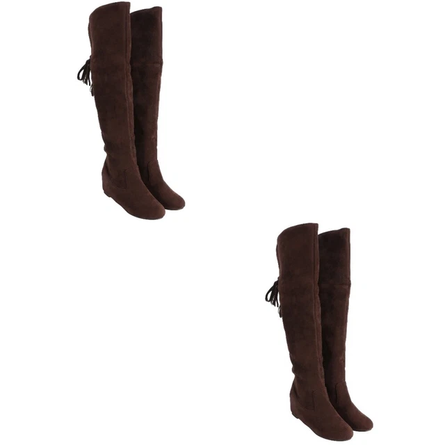 2 Pairs Materiale Suola: Gomma Stivali Ginocchio Mancare Da Equitazione Donna