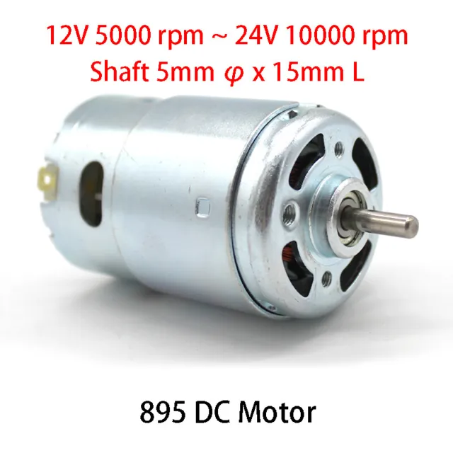 895 DC Motor Large Torque Electric Motors 12V 5000 rpm 24V 10000 rpm Shaft φ 5mm