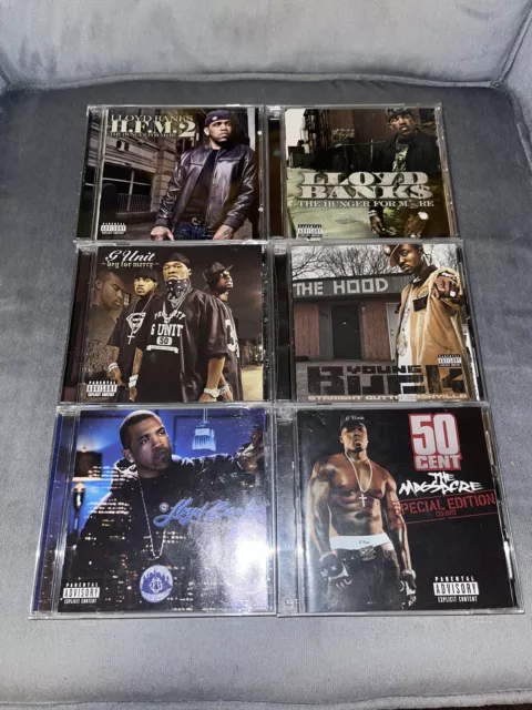 50 Cent G-Unit Lloyd Banks Young Buck Lot Of Six (6) CDs