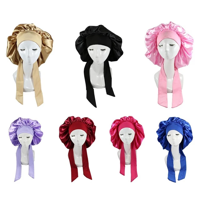 Gorra de baño gorro de dormir extra grande pañuelo suave mantequilla productos para el cabello