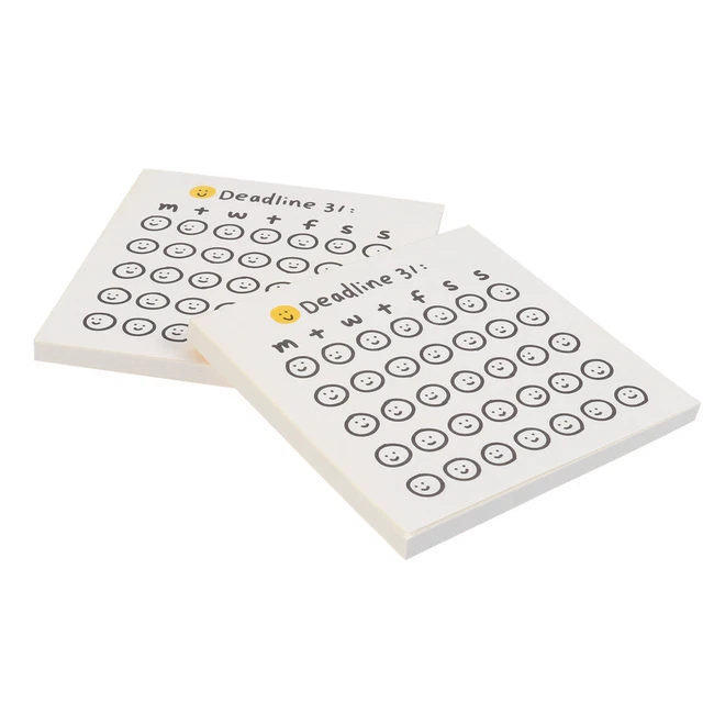 2 Pcs Kreative Notizblöcke Cool Desktop Memo-Aufkleber Schreiben Büro Haftnotiz