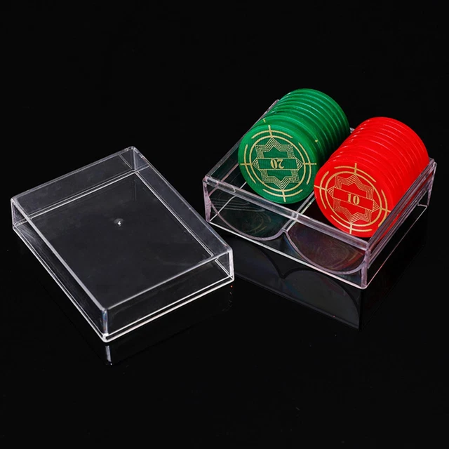 Clear Acrylic Casino Poker Chip Tray Chip Rack - Holds 40 Chips