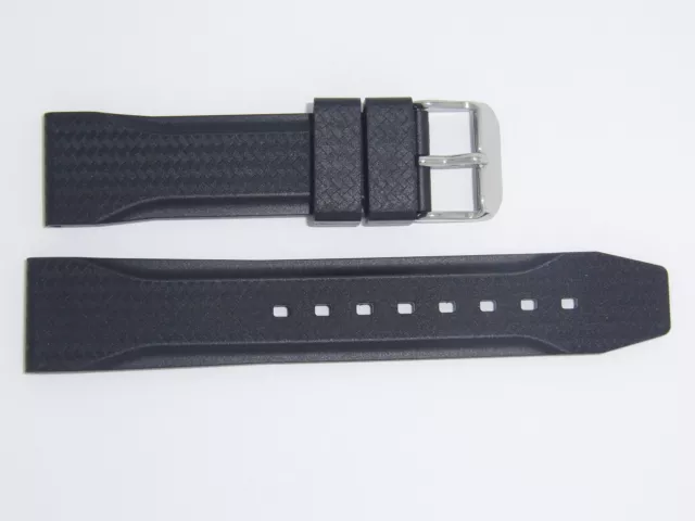 BONETTO CINTURINI ITALY Rubber Watch Band Strap 22 mm Black Model 324 29.99 PicClick