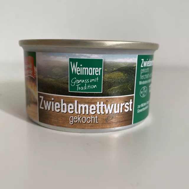 WEIMARER THÜRINGER Zwiebelmettwurst 125g gekocht  Original Rezeptur 31,92€/kg