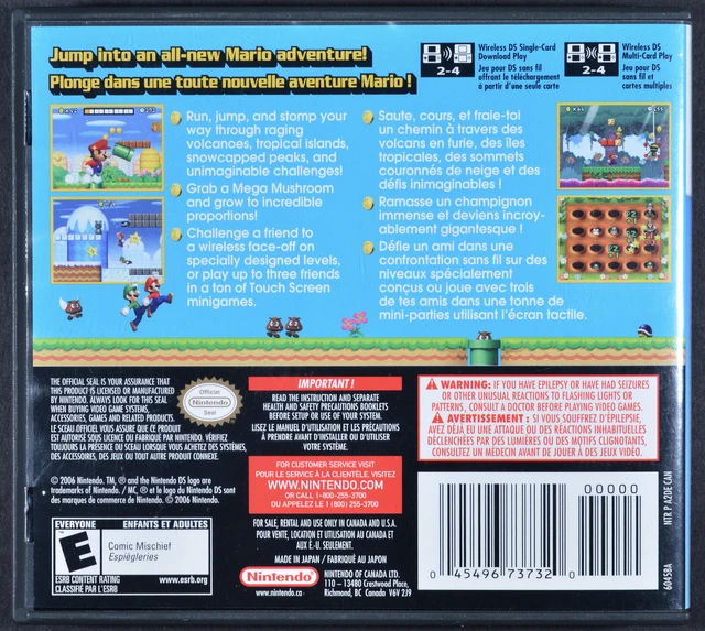 NEW SUPER MARIO Bros. [Nintendo DS 2006] CIB 30.00 PicClick CA
