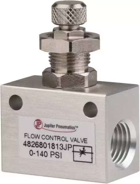 PRO-SOURCE 1/4" NPT Inline Flow Control Valve 0 to 140.78 psi & Aluminum Allo...