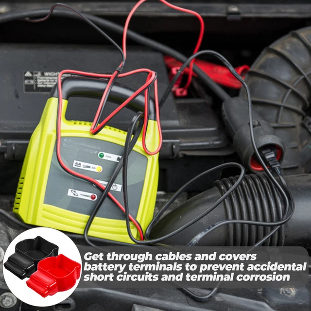 Coppia Copriterminali Batteria Universali – Positivo E Negativo, Protezione In Plastica Per Auto, Moto, Camion