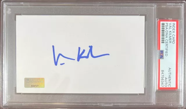 Val Kilmer autographed signed index card PSA Encapsulated Batman Forever