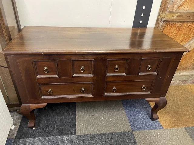 Antique / vintage mahogany sideboard apothecary style top drawers lovely !