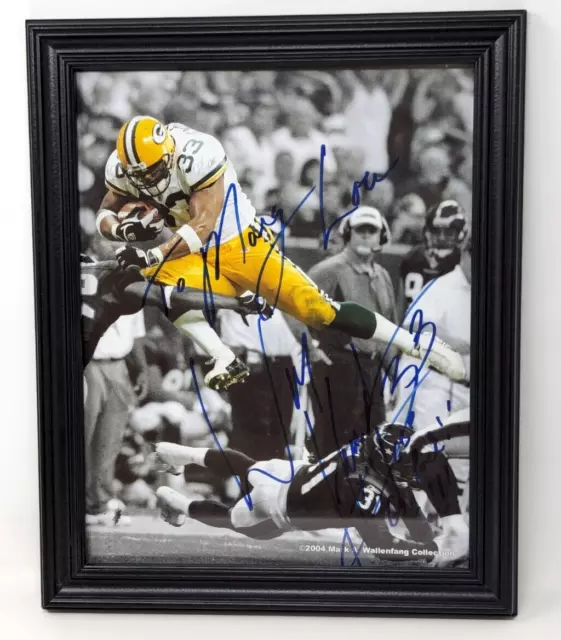 2004 William Henderson 33 Green Bay Packers NFL Football Framed Signed Photo F24