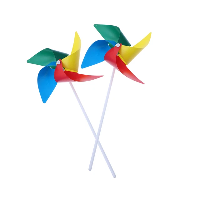 Moulin à Vent Arc-en-Ciel 40,5cm - Décoration De Jardin Colorée Et Résistante Aux Intempéries
