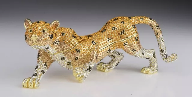 Large Jaguar LIMITED EDITION trinket box  Keren Kopal & Austrian crystals