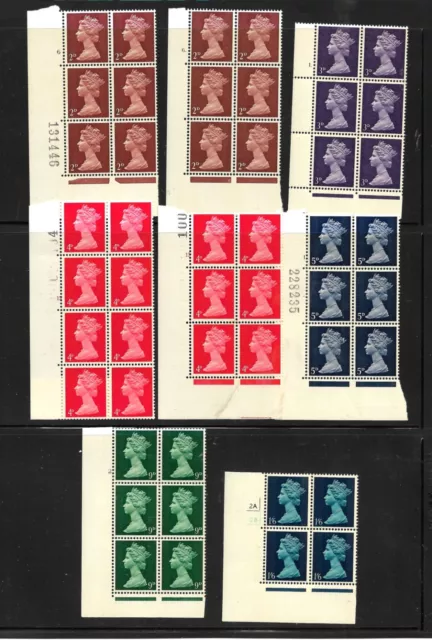 Great Britain selection of unmounted mint Machin cylinder blocks to 1/6d