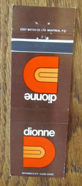 Grocery Store Matchbook Matchcover: Dionne (Montreal, Quebec) -F9