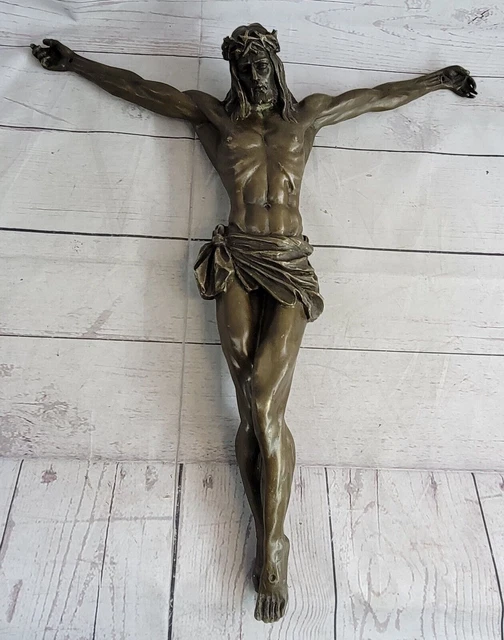 Crucifixion Cross of Jesus Christ Wall Sculpture Hot Cast Church Home Decor Gift